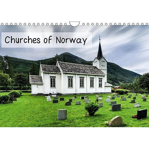Churches of Norway (Wall Calendar 2017 DIN A4 Landscape), Dirk Rosin