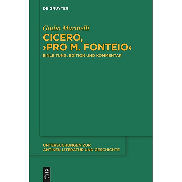 Cicero, 'Pro M. Fonteio', Giulia Marinelli