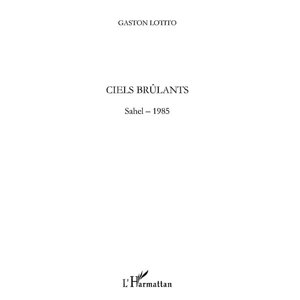 Ciels brulants / Hors-collection, Gaston Lotito