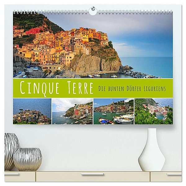 Cinque Terre - die bunten Dörfer Liguriens (hochwertiger Premium Wandkalender 2024 DIN A2 quer), Kunstdruck in Hochglanz, Reinhold Ratzer