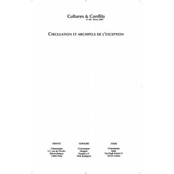 Circulation et archipels de l'exception / Hors-collection, Collectif