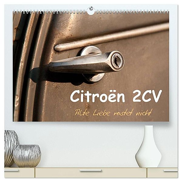 Citroën 2CV Alte Liebe rostet nicht (hochwertiger Premium Wandkalender 2025 DIN A2 quer), Kunstdruck in Hochglanz, Calvendo, Meike Bölts