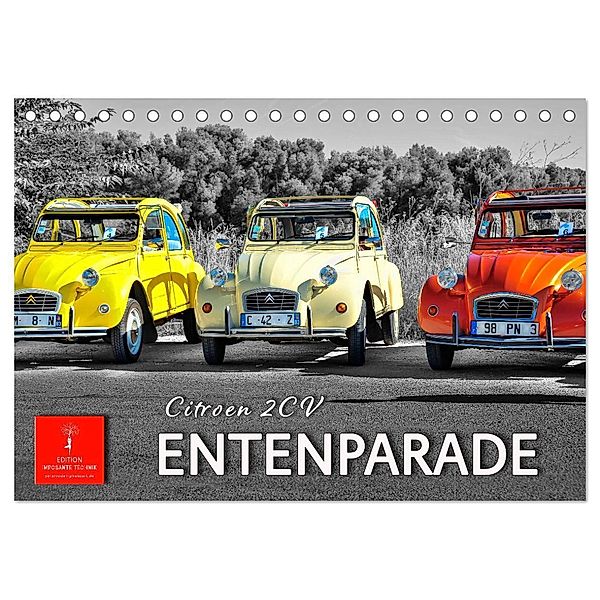 Citroën 2CV - Entenparade (Tischkalender 2024 DIN A5 quer), CALVENDO Monatskalender, Peter Roder