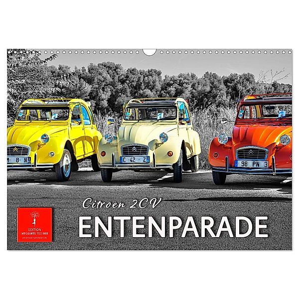 Citroën 2CV - Entenparade (Wandkalender 2024 DIN A3 quer), CALVENDO Monatskalender, Peter Roder