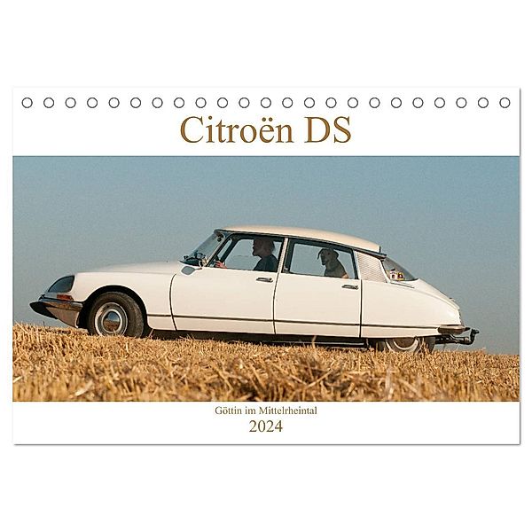 Citroën DS Göttin im Mittelrheintal (Tischkalender 2024 DIN A5 quer), CALVENDO Monatskalender, Meike Bölts