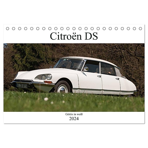 Citroën DS - Göttin in weiß (Tischkalender 2024 DIN A5 quer), CALVENDO Monatskalender, Meike Bölts