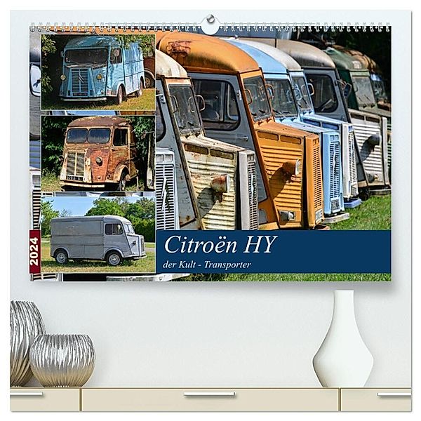 Citroën HY der Kult -Transporter (hochwertiger Premium Wandkalender 2024 DIN A2 quer), Kunstdruck in Hochglanz, Ingo Laue