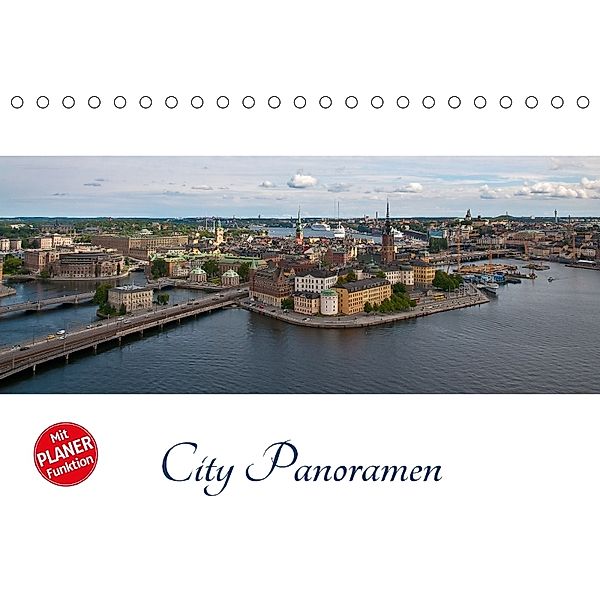 City - Panoramen (Tischkalender 2018 DIN A5 quer), Peter Härlein