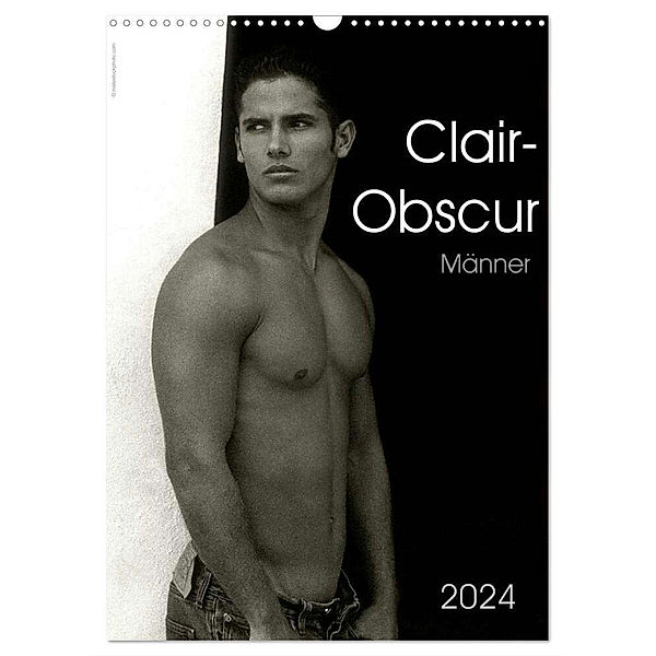 Clair-Obscur Männer 2024 (Wandkalender 2024 DIN A3 hoch), CALVENDO Monatskalender, Malestockphoto