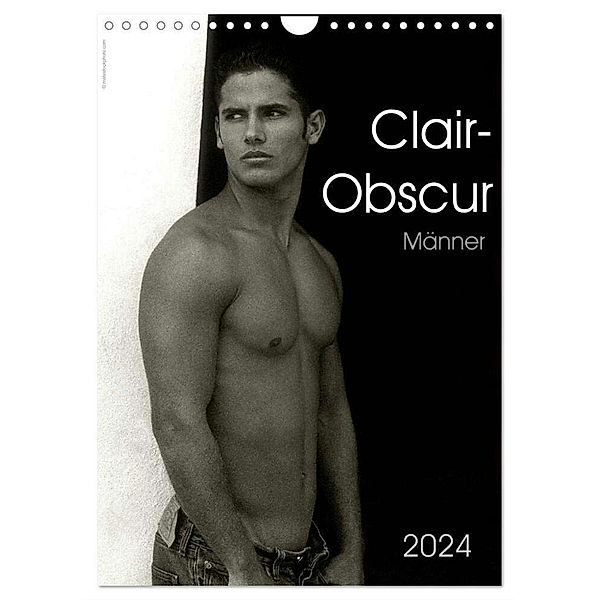 Clair-Obscur Männer 2024 (Wandkalender 2024 DIN A4 hoch), CALVENDO Monatskalender, Malestockphoto
