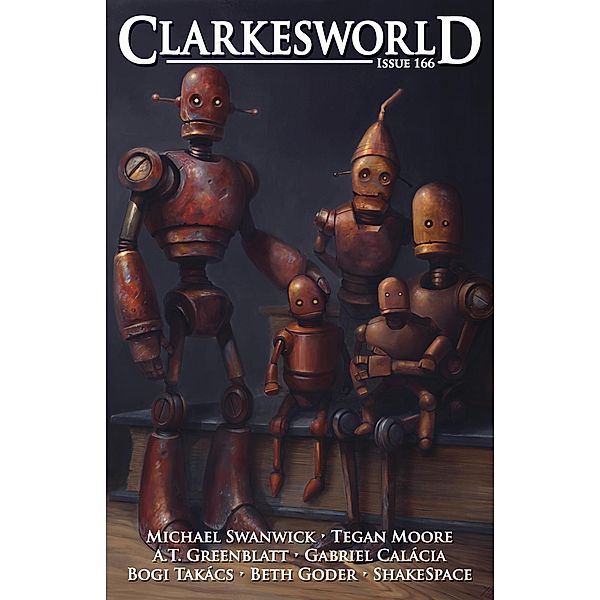 Clarkesworld Magazine Issue 166, Neil Clarke, Michael Swanwick, A. T. Greenblatt, Tegan Moore, Gabriel Calacia, Beth Goder