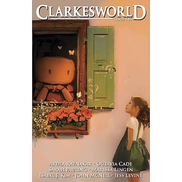 Clarkesworld Magazine Issue 185, Neil Clarke, Isabel J. Kim, Marissa Lingen, Octavia Cade, Sarah Pauling, John Mcneil, Jess Levine, Arula Ratnakar