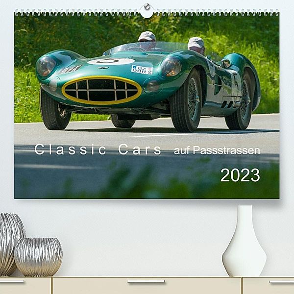 Classic Cars auf Passstrassen 2023CH-Version  (Premium, hochwertiger DIN A2 Wandkalender 2023, Kunstdruck in Hochglanz), Alois J. Koller