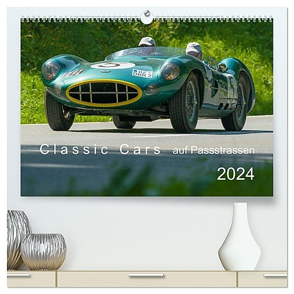 Classic Cars auf Passstrassen 2024 (hochwertiger Premium Wandkalender 2024 DIN A2 quer), Kunstdruck in Hochglanz, Alois J. Koller