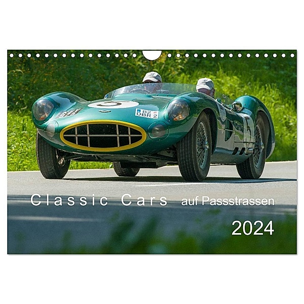 Classic Cars auf Passstrassen 2024 (Wandkalender 2024 DIN A4 quer), CALVENDO Monatskalender, Alois J. Koller