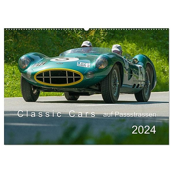 Classic Cars auf Passstrassen 2024 (Wandkalender 2024 DIN A2 quer), CALVENDO Monatskalender, Alois J. Koller