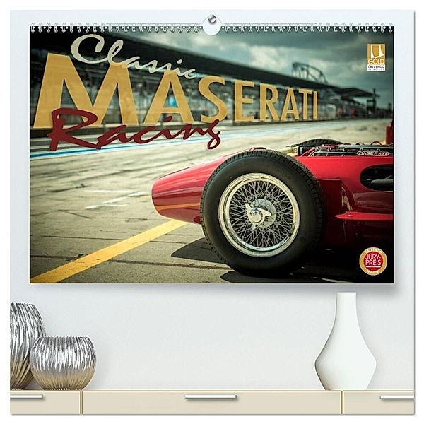 Classic Maserati Racing (hochwertiger Premium Wandkalender 2025 DIN A2 quer), Kunstdruck in Hochglanz, Calvendo, Johann Hinrichs