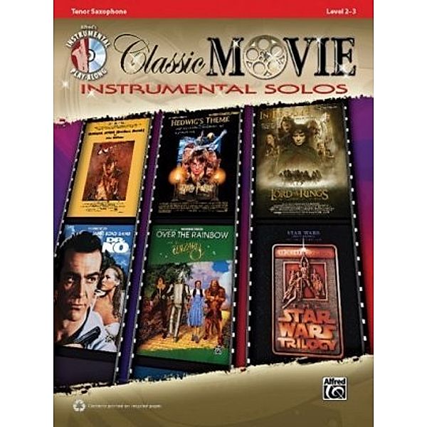 Classic Movie Instrumental Solos - Tenor Sax, w. Audio-CD, Alfred Publishing