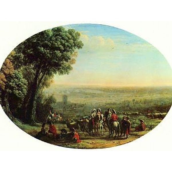 Claude Lorrain - Belagerung von La Rochelle durch die Truppen Ludwigs XIII., Oval - 2.000 Teile (Puzzle)