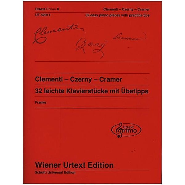 Clementi, Czerny, Cramer - 32 leichte Klavierstücke mit Übetipps. Easy piano pieces with practice tips, Muzio Clementi, Carl Czerny, Johann Baptist Cramer