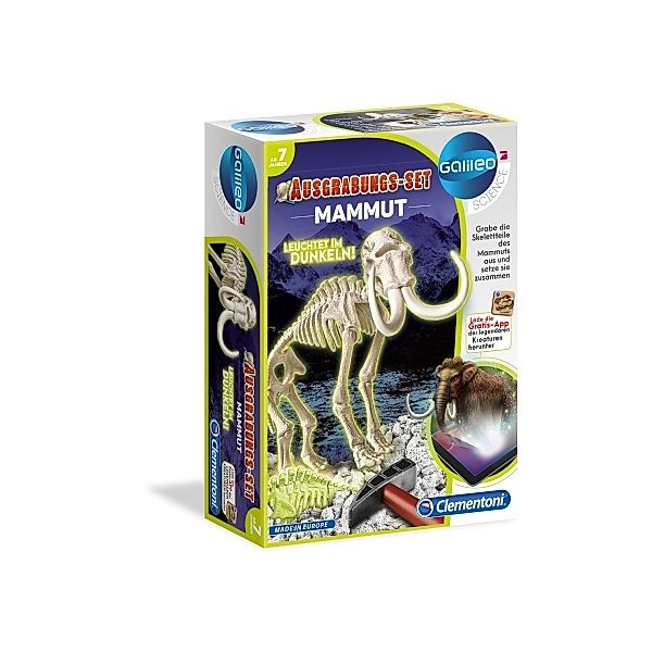 Clementoni Clementoni Galileo - Ausgrabungsset Mammut fluorizierend