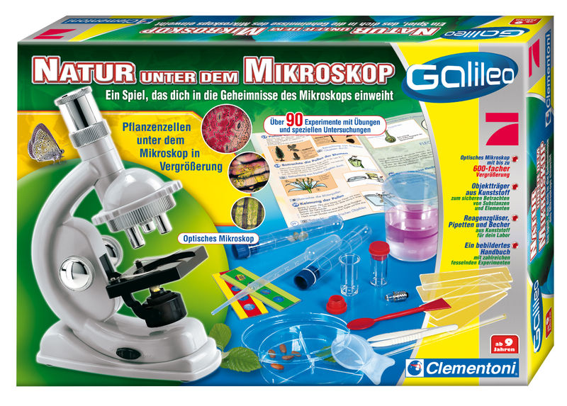 Clementoni - Galileo Natur unter dem Mikroskop, Experimentierkasten,  32-teilig | Weltbild.ch