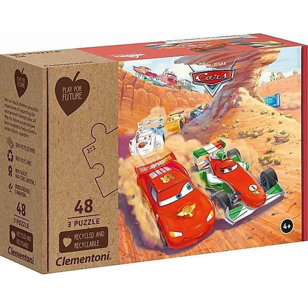 Clementoni Clementoni Puzzle Play for Future - Cars 3 x 48 Teile