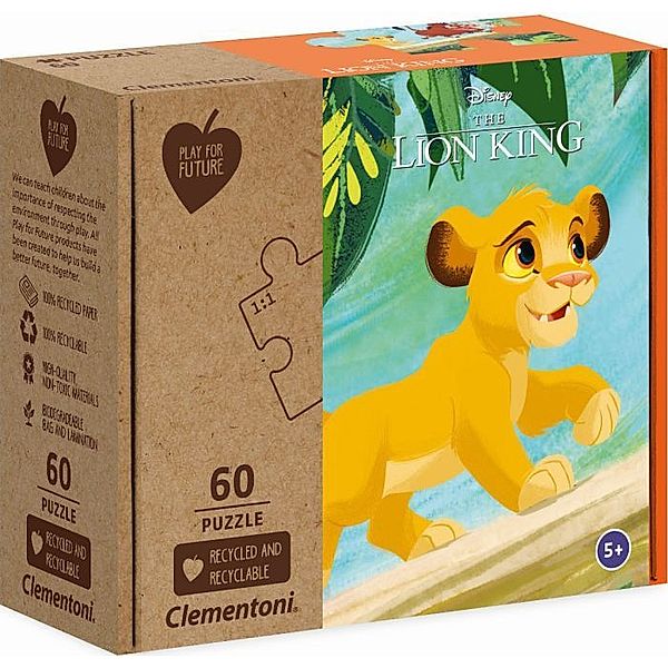 Clementoni Clementoni Puzzle Play for Future - Lion King 60 Teile