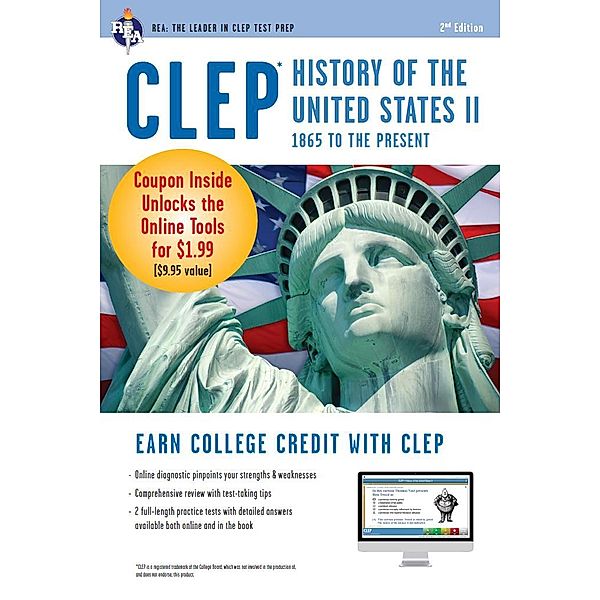 CLEP® History of the U.S. II Book + Online / CLEP Test Preparation, Lynn E Marlowe