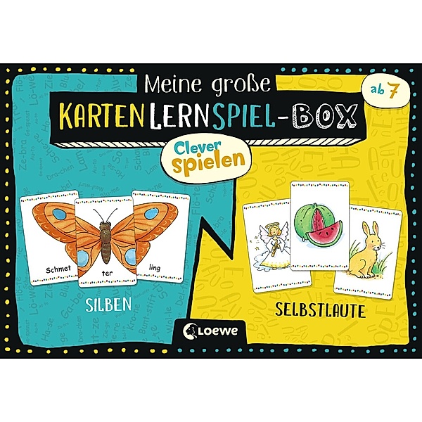 Loewe Verlag, Loewe Clever Spielen - Meine große KartenLernSpiel-Box - Silben/Selbstlaute