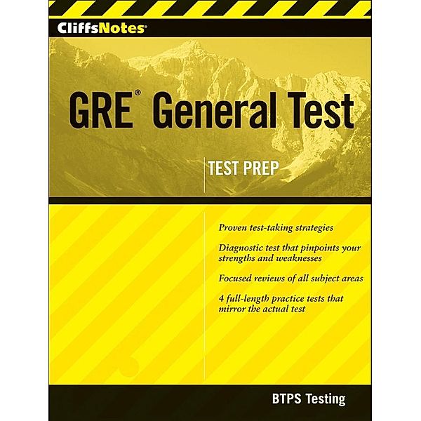 CliffsNotes GRE General Test with CD-ROM, Btps Testing