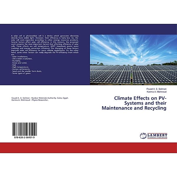 Climate Effects on PV-Systems and their Maintenance and Recycling, Fouad A. S. Soliman, Karima A. Mahmoud