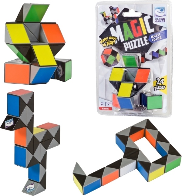 Clown Games Amazing Magic Cube 2 in 1 24 quadratische Farbflächen Würfel Neu 