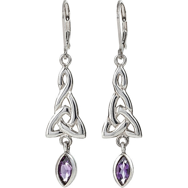 CM Ohrhänger Celtic Amethyst 925 Silber