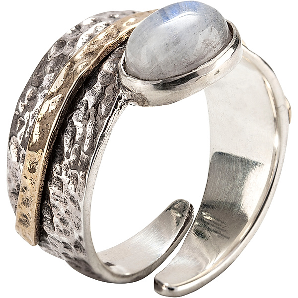 CM Ring Amber Mondstein, 925 Silber