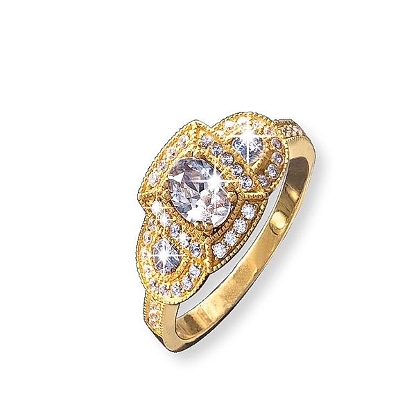 CM Ring Anastasia, SI925, vergoldet, Gr.18