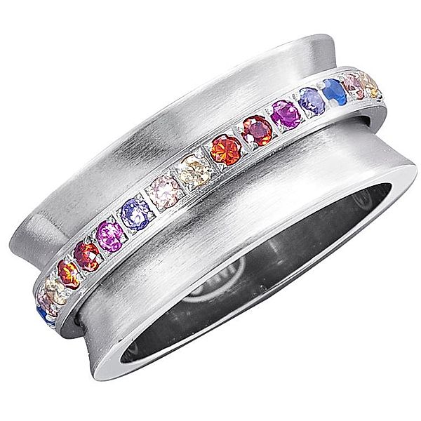 CM Ring Anti-Stress Rainbow Edelstahl (Grösse: 20)