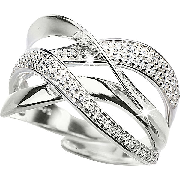 CM Ring Runa mit Zirkonia, 925 Silber