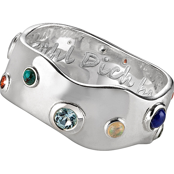 CM Ring „Schutzsteine“ 925 Silber (Größe: 17)