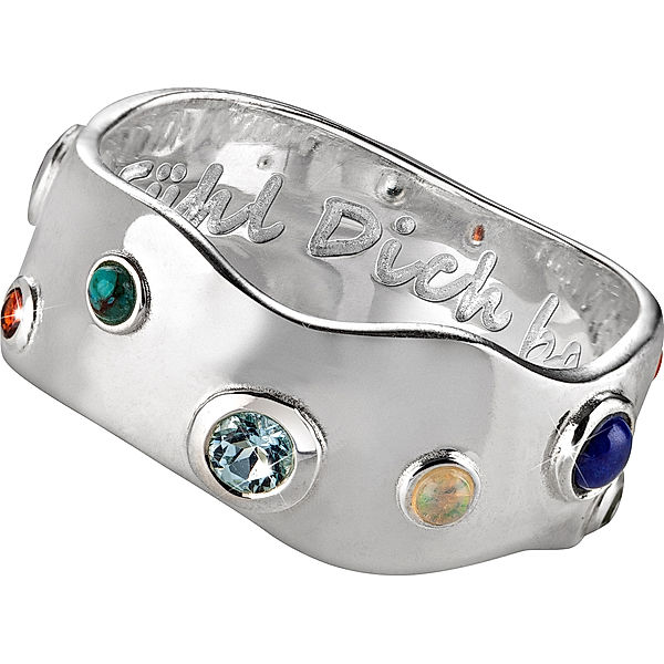 CM Ring „Schutzsteine“ 925 Silber (Grösse: 18)