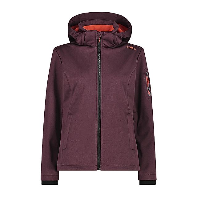 CMP Damen Softshelljacke ZIP HOOD, burgund Größe: 44