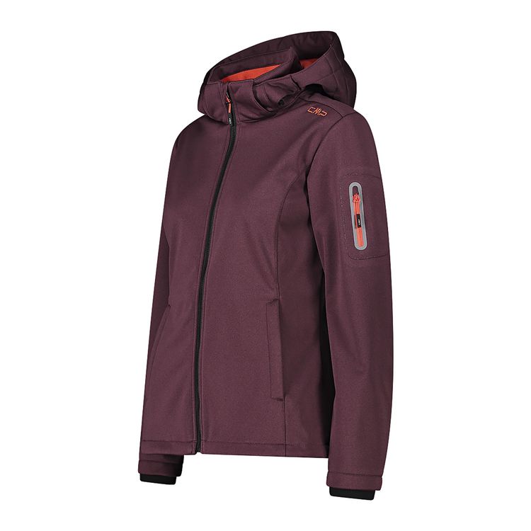 CMP Damen Softshelljacke ZIP HOOD, burgund Grösse: 46