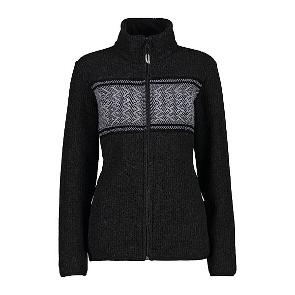 CMP CMP Strickfleecejacke Damen, schwarz melange (Größe: 36)