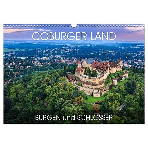 Coburger Land - Burgen und Schlösser (Wandkalender 2024 DIN A3 quer), CALVENDO Monatskalender, Val Thoermer