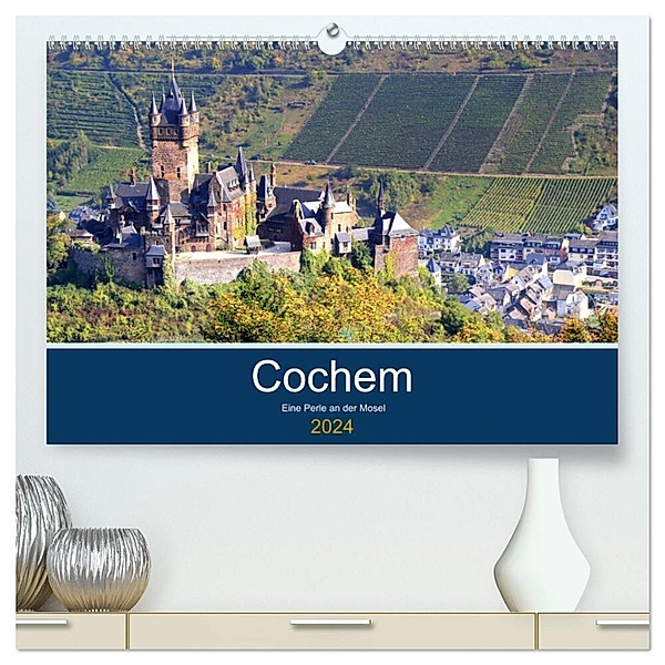 Cochem - Eine Perle an der Mosel (hochwertiger Premium Wandkalender 2024 DIN A2 quer), Kunstdruck in Hochglanz, Arno Klatt
