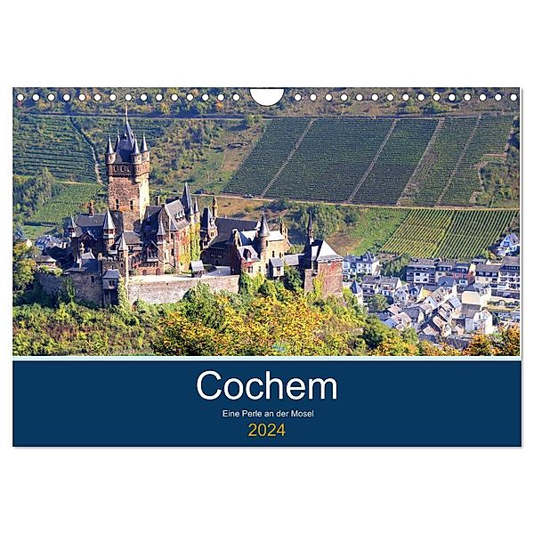 Cochem - Eine Perle an der Mosel (Wandkalender 2024 DIN A4 quer), CALVENDO Monatskalender, Arno Klatt