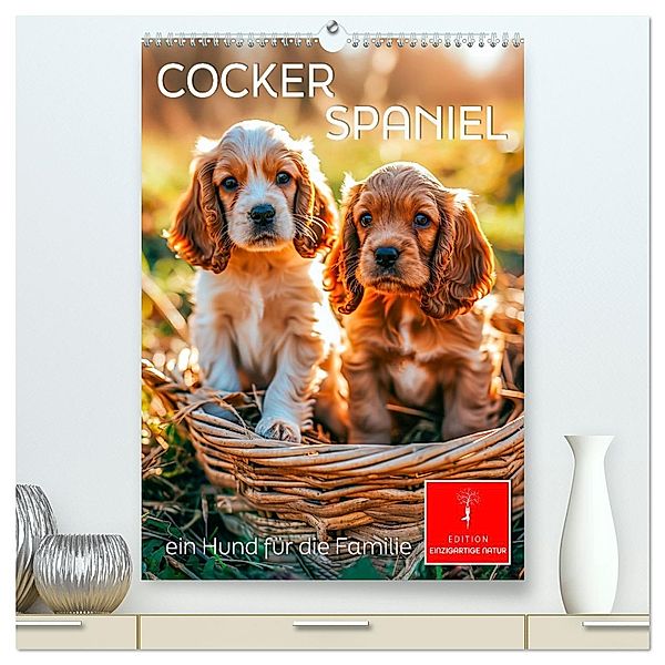 Cocker Spaniel - ein Hund für die Familie (hochwertiger Premium Wandkalender 2025 DIN A2 hoch), Kunstdruck in Hochglanz, Calvendo, Peter Roder