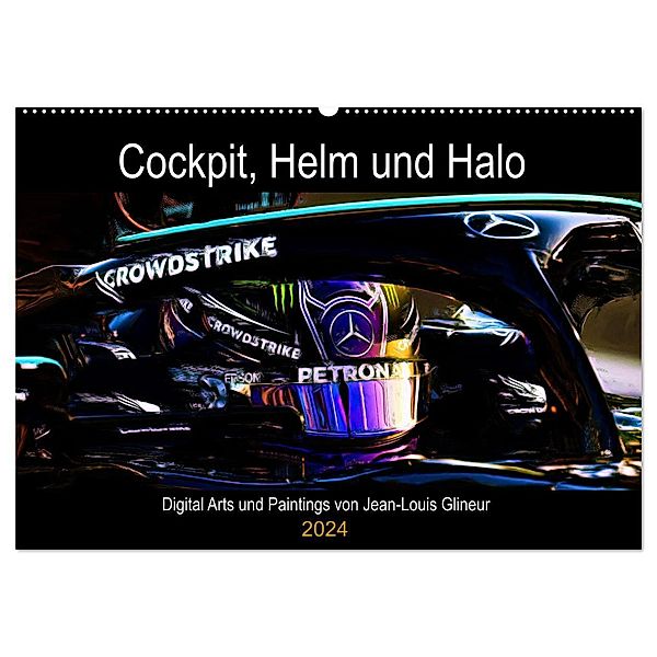 Cockpit, Helm und Halo (Wandkalender 2024 DIN A2 quer), CALVENDO Monatskalender, Jean-Louis Glineur