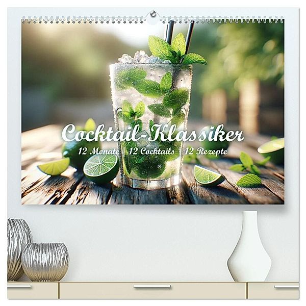 Cocktail-Klassiker (hochwertiger Premium Wandkalender 2025 DIN A2 quer), Kunstdruck in Hochglanz, Calvendo, Peter R. Stuhlmann