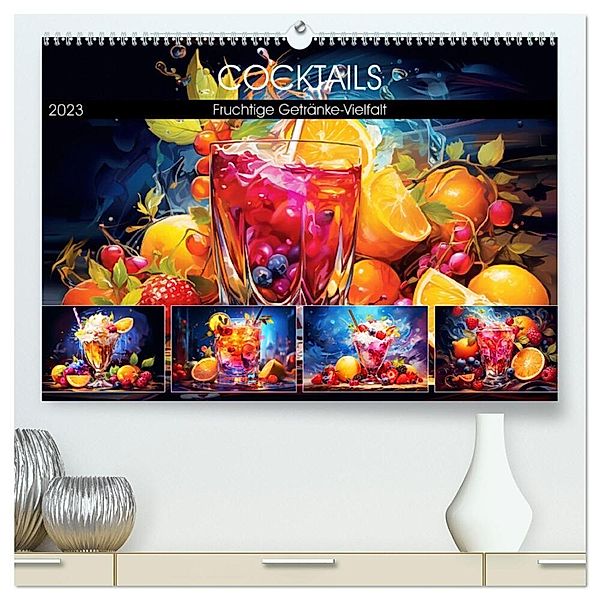 Cocktails. Fruchtige Getränke-Vielfalt (hochwertiger Premium Wandkalender 2024 DIN A2 quer), Kunstdruck in Hochglanz, Rose Hurley